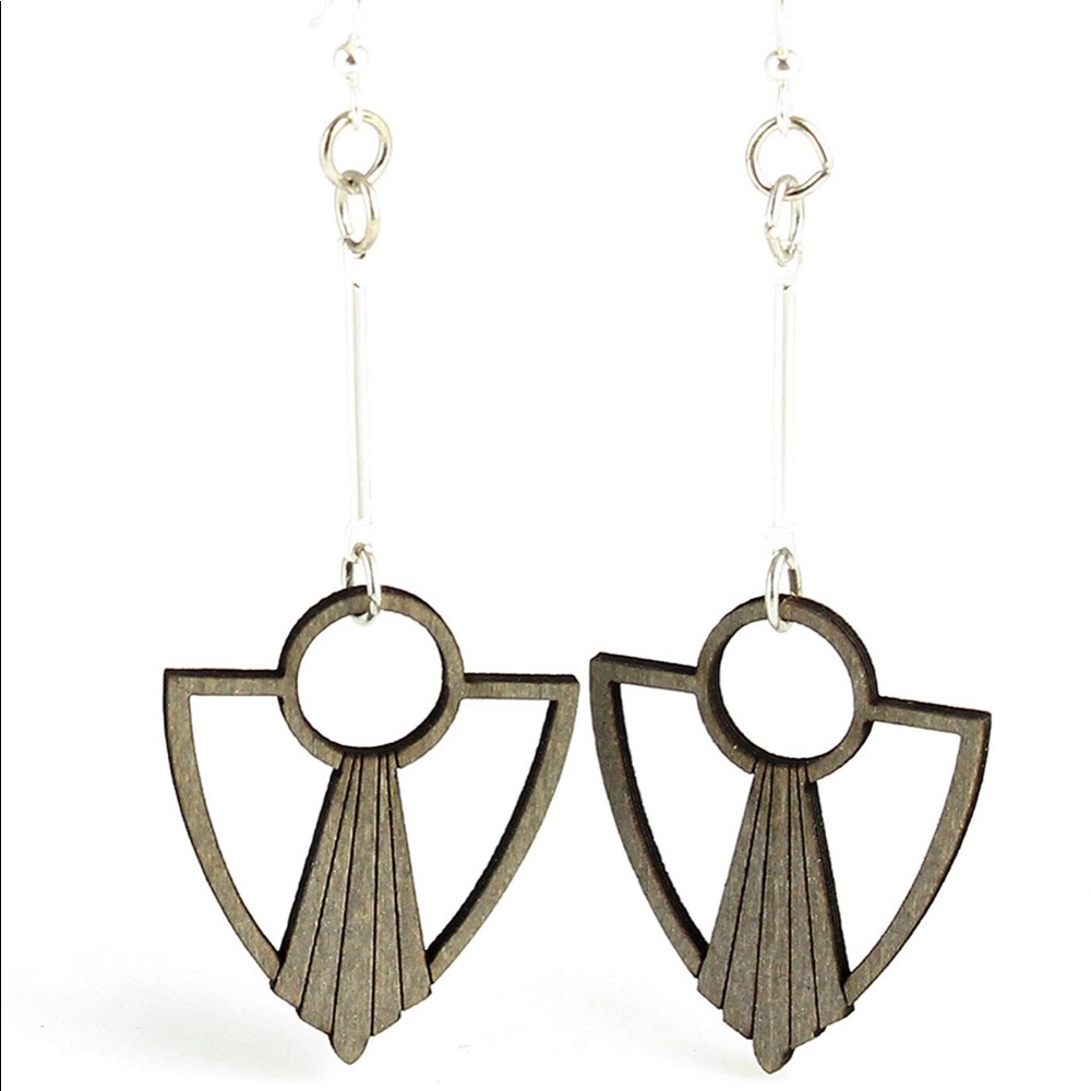 Art Deco Anchor Fan Earrings